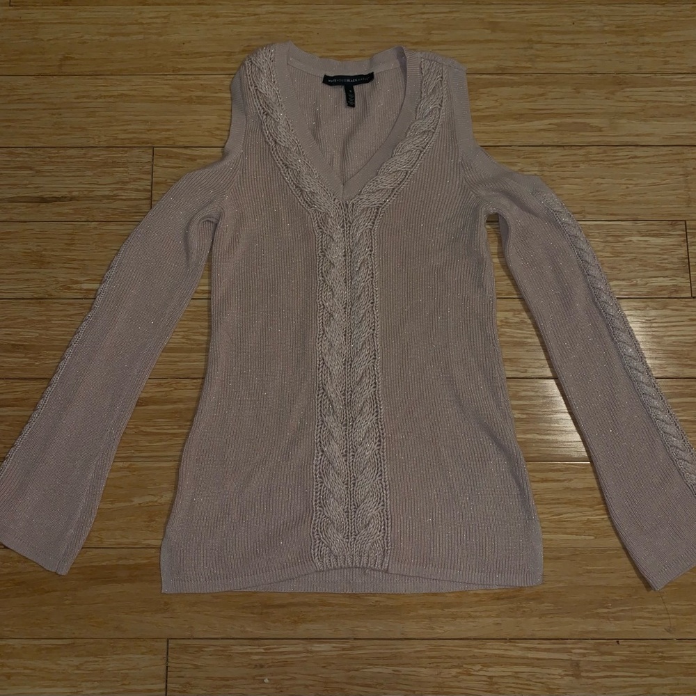 White House Black Market Baby Pink Sweater